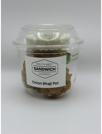 Onion Bhajis and Mint Pot