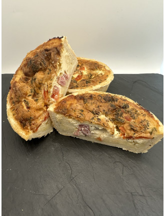 Ham Cheese and Tomato Quiche