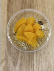 Overnight Oats Yoghurt Mango and Peach Compote